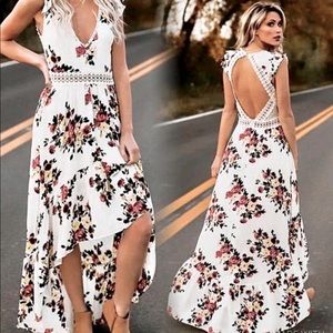 Floral High Low Dress